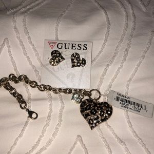 Guess leopard bracelet and earrings